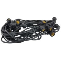 commercial grade etl45listed interconnectable light string perfect for outdoor patios and plazas46 Plug and socket ends allow you to easily connect multiple sets together while maintaining the etl listing46 Specificationscolor58 BlackNumber of Sockets58 2