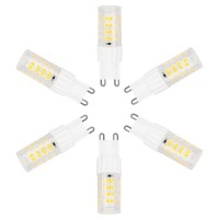 Unitedlux G9 Led Light Bulbs 5W (40W Halogen Equivalent) 400Lm, Non Dimmable Warm White 3000K 360 Degree Beam Angle For Home Lighting 6 Pack