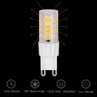 Unitedlux G9 Led Light Bulbs 5W (40W Halogen Equivalent) 400Lm, Non Dimmable Warm White 3000K 360 Degree Beam Angle For Home Lighting 6 Pack