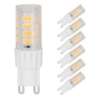 Unitedlux G9 Led Bulbs 5W(40W Halogen Equivalent) 400Lm, Daylight White 5000K, 360 Degree Omni Beam Angle, Non-Dimmable G9 Bi Pin Base For Chandeliers, Home Lighting(Pack Of 6)