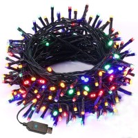 Fullbell Decorative String Lights 72.2 Feet 200 Led Fairy Lights 5V Usb Powered Supply With Multi Lighting Modes Controller For Chirstmas, Birthday Party, Wedding And Kid'S Bedroom (Multi-Colored)