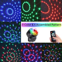 [2-Pack] Sound Activated Party Lights With Remote Control Dj Lighting, Rgb Disco Ball Light, Strobe Lamp 7 Modes Stage Par Light For Home Room Dance Parties Bar Karaoke Xmas Wedding Show Club