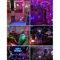 [2-Pack] Sound Activated Party Lights With Remote Control Dj Lighting, Rgb Disco Ball Light, Strobe Lamp 7 Modes Stage Par Light For Home Room Dance Parties Bar Karaoke Xmas Wedding Show Club