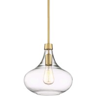 Possini Euro Design Pendant Light Fixture - Single Bulb, Clear Glass Shade, Mini Gold Pendant Light For Kitchen Islands, Living Rooms, Bedrooms, Dining Rooms, And Foyers - 11