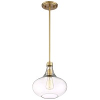 Possini Euro Design Pendant Light Fixture - Single Bulb, Clear Glass Shade, Mini Gold Pendant Light For Kitchen Islands, Living Rooms, Bedrooms, Dining Rooms, And Foyers - 11