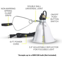 Simple Deluxe Hiwkltclamplightsx4 4Pack Clamp Lamp Light With 55 Inch Aluminum Reflector Up To 60 Watt E26 No Bulb Included