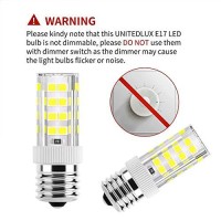 Unitedlux E17 Led Bulb For Microwave Oven Appliance (40W Halogen Bulb Equivalent) Daylight White 5000K Non-Dimmable Ceramic Body Microwave Oven Light Bulb (2Pack)