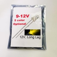 Bowerful 100Pcs 12V 3Mm Yellow/Amber Led 9V - 12V Gauge Cluster Instrument Light Emitting Diodes