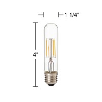 Tesler 40W Equivalent Clear 4.5W Led Dimmable Standard T10 6-Pack