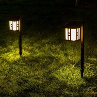 Gigalumi Japanese Decor Lights, Solar Pathway Lights, Solar Lights For Outside/Lawn/Patio/Yard/Pathway/Walkway/Driveway Decoration 2 Pack