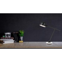 60W Allendale Metal Desk Lamp With Marble Base And Metal Shade Little to No Assembly Required Durable Metal Construction Solid Marble Base Adjustable Head