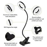 Dinglilighting Dllt Led Usb Reading Light Clip Laptop Lamp For Book,Piano,Bed Headboard,Desk, Eye-Care 2 Light Color Switchable, Adapter Included, Black