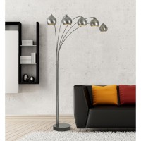 60W X 5 Light Metal Arc Floor Lamp