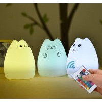 NeoJoy cat lamp is the the latest cat night light version on Amazon with the remote control everything is under your control you could choose the color and color modes as you wish 4 brightness level and 16 static colors available It creates a soothing atm