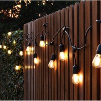 Frideko Home Waterproof Outdoor String Lights 12Ft Commercial Grade Patio Lights Heavy Duty Light String Hanging Lights Fixtur