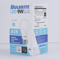 Bulbrite Led A19 Dimmable Medium Screw Base (E26) Enclosed Rated Light Bulb 60 Watt Equivalent 4000K, Frost 1-Pack