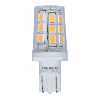 Bulbrite 770583 Led Mini T3 Non-Dimmable Wedge Base Light Bulb 20 Watt Equivalent 3000K, Clear 1-Pack