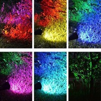 Solar Lights Outdoor Colored Waterproof 7 Led Color Changing Solar Spot Lights Landscape Spotlight For Yard Garden Patio Lawn 2 Pics