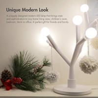 Tenergy Lumi Bloom Modern Table Lamp 8W Led Diy Nightstand Lamp Transformable For Hundreds Possible Shapes With 8 Warm White Bulbs Creative Stylish Lamp For Living Room Bedroom Office Ideal Gift