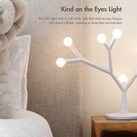 Tenergy Lumi Bloom Modern Table Lamp 8W Led Diy Nightstand Lamp Transformable For Hundreds Possible Shapes With 8 Warm White Bulbs Creative Stylish Lamp For Living Room Bedroom Office Ideal Gift