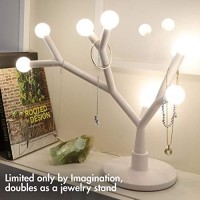 Tenergy Lumi Bloom Modern Table Lamp 8W Led Diy Nightstand Lamp Transformable For Hundreds Possible Shapes With 8 Warm White Bulbs Creative Stylish Lamp For Living Room Bedroom Office Ideal Gift