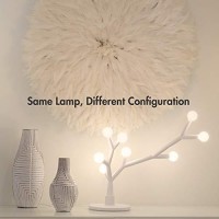 Tenergy Lumi Bloom Modern Table Lamp 8W Led Diy Nightstand Lamp Transformable For Hundreds Possible Shapes With 8 Warm White Bulbs Creative Stylish Lamp For Living Room Bedroom Office Ideal Gift