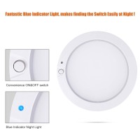 Facon 5Inch 12V Rv Panel Light Surface Mount Led Rv Puck Light With Switch And Blue Indicator 12Volts Rv Interior Light For Rv