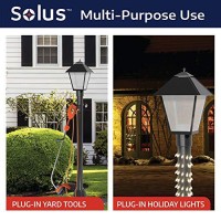 Solus Sco-338 120V Grounded Convenience Electrical Outlet For Outdoor Lamp Post And Poles, Energy Saving And Weather Resistant, Ul Listed, Black