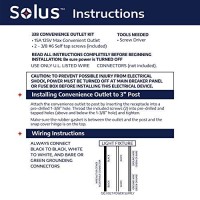 Solus Sco-338 120V Grounded Convenience Electrical Outlet For Outdoor Lamp Post And Poles, Energy Saving And Weather Resistant, Ul Listed, Black