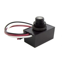 Solus Spc-688 120V Automatic Dusk To Dawn Photocell Photo Control Light Sensor Switch For Hardwire Outdoor Lamp Posts, Works With Most Fixtures And Bulbs, Black