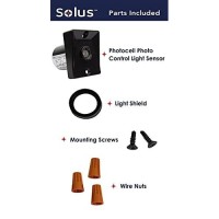 Solus Spc-320 120V Automatic Dusk To Dawn Photocell Photo Control Light Sensor Switch For Hardwire Outdoor Lamp Posts With Ezee Change Plug, Works With Most Fixtures And Bulbs, Ul Listed, Black