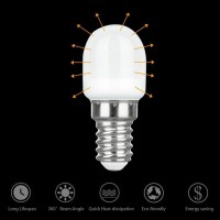 Ctkcom 2W Led Refrigerator Bulb,European E14 Led Bulbs(4 Pack)- E14 Base 15W Equivalent Daylight White 6000K 110V Lamp For Freezer Lighting,Home Lighting