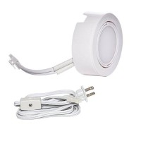 Nadair Unpl201-3K-3Wh Wired Led Puck Lights (X3) Plug-In Lighting, Can Be Surface Mount Or Flush Mount, Easy To Install, Daisy Chain, 3-Pack 3000K Warm White