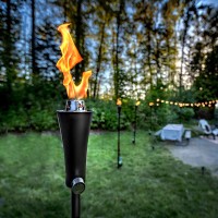 20Lb Outdoor Propane Gas Tiki Style Torch - Easily Transform Your Place Into An Elegant Paradise With This Portable 71 Inch Long Burning Torch Lighting That Will Compliment Any Yard, Pathway, Backyard