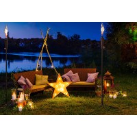 20Lb Outdoor Propane Gas Tiki Style Torch - Easily Transform Your Place Into An Elegant Paradise With This Portable 71 Inch Long Burning Torch Lighting That Will Compliment Any Yard, Pathway, Backyard