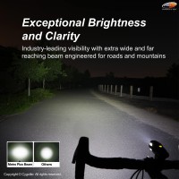 Cygolite Metro Plus- 800 Lumen Bike Light- 5 Night & 3 Daytime Modes- Compact & Durable - Ip67 Waterproof- Secured Hard Mount- Usb Rechargeable Headlight, Black