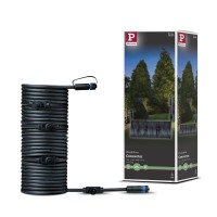 Paulmann 93930 Outdoor Plug & Shine Cable Ip68 10M 1 In-5 Out 2X1,5Mm Black Plastic, 1000 X 1.5 X 1.5 Cm