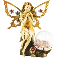 Dawhud Direct Butterfly Wing Fair Angel Solar Light For Home And Outdoor Decor, Fairy Angel Solar Powered Flickering Led Garden Light Backyard Angel Fairy Decoration