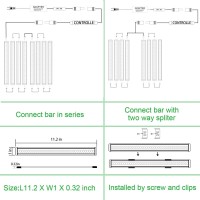 Aiboo Led Under Cabinet Lighting Kit, Plug In Strip Lights With Dimmer Switch For Kitchen Cabinet Counter, Closet, Bedroom Lighting.(24W-8 Bars Kit-6000K)