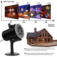 Holiday Projector Light, Syslux Halloween Christmas Projector Lights 16 Hd Slides Led Waterproof Light Outdoor Indoor Light With Remote Control For Party Garden Halloween Xmas Holiday Landscape Decor