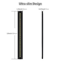 Ultra Thin Dimmable Led Under Cabinet Lighting 32Cm/13In Nature White 450Lm Cri90 With All Accessories Under Counter Lights Kit, Closet Light Bar