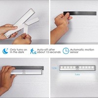 Amir Upgraded Motion Sensor Lights, Battery-Powered Closet Light Motion Activated, Under Cabinet Lights Stair Lights, Stick-Anywhere Wall Lights For Hallway, Bedroom, Kitchen Etc. (White - Pack Of 6)