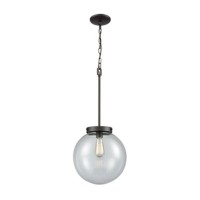 Beckett 1-Light Pendant In Oil Rubbed Bronze With Clear Glass