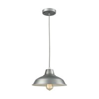 Classic Loft 1-Light Pendant In Weathered Zinc