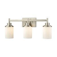 Belmar 3-Light For The Bath In Brushed Nickel With Opal White Glass