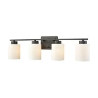 Summit Place 4-Light For The Bath In Oil Rubbed Bronze With Opal White Glass