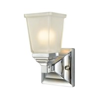 Sinclair 1-Light For The Bath In Polished Chrome With Frosted Glass