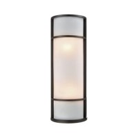 Bella 1-Light Outdoor Wall Sconce In Oil Rubbed Bronze With A White Acrylic Diffuser