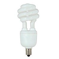 (Pack Of 6) Satco S7361, 9-Watt Candelabra Base T2 Mini Spiral, 2700K, 120V, Equivalent To 40-Watt Incandescent Lamp For Enclosed Fixtures, Compact Fluorescent Bulb