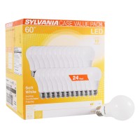 Sylvania Led A19 Light Bulb, 60W Equivalent, Efficient 8.5W, 10 Year, 2700K, 800 Lumens, Frosted, Soft White - 24 Pack (74765), Packaging May Vary.